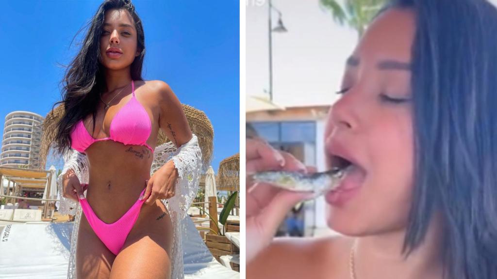 La tiktoker brasileña que se come mal las sardinas responde a las críticas.