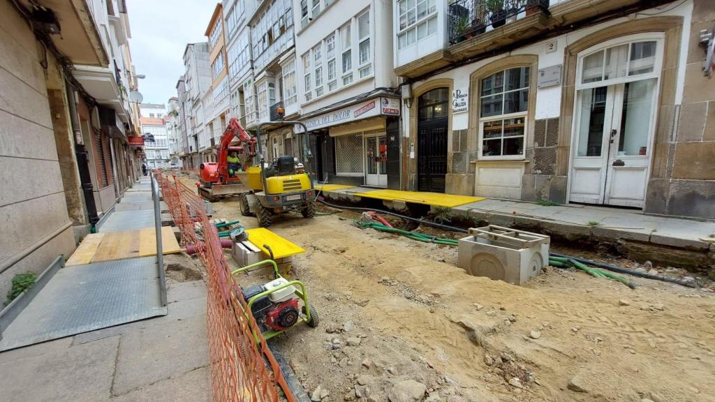 Trabajos en la calle Pardo Bajo