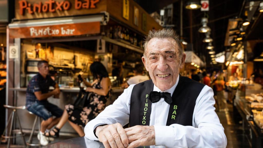 Juanito Bayen, el pasado jueves en el Bar Pinotxo.