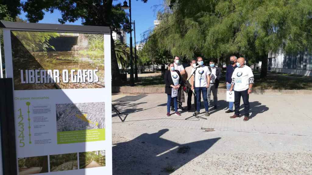 Presentación, el pasado enero, del proecto para liberar el río Gafos.