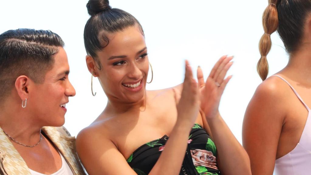 Chanel Terrero aplaude durante la presentación esta semana del nuevo convenio del Benidorm Fest.