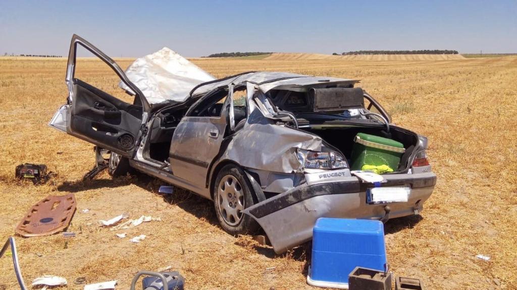 Imagen del coche tras el suceso