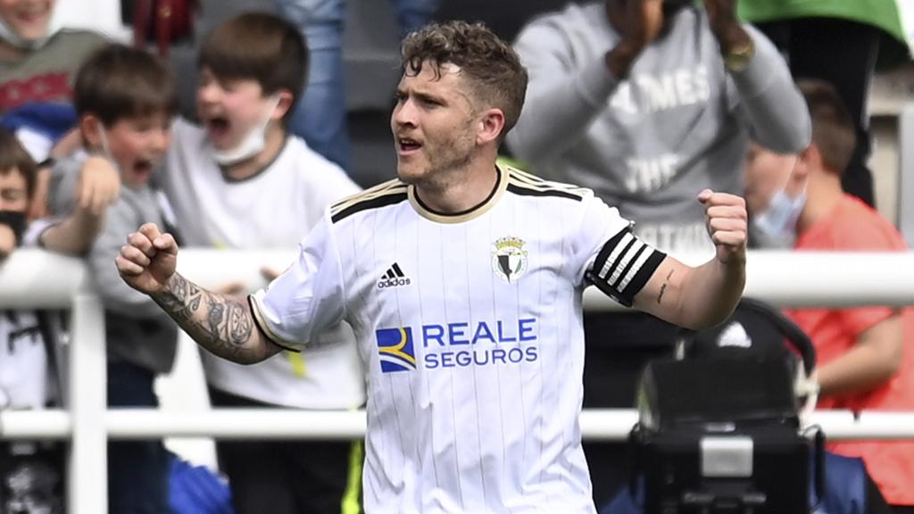 Juanma García con el Burgos. Foto: LaLiga.