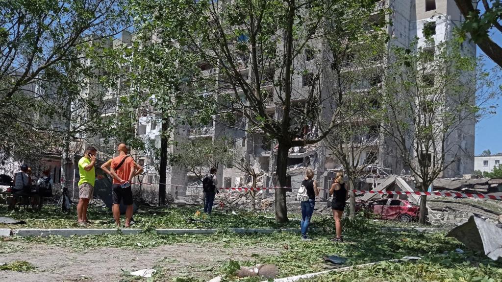 Uno de los recientes ataques de Rusia sobre Odesa.