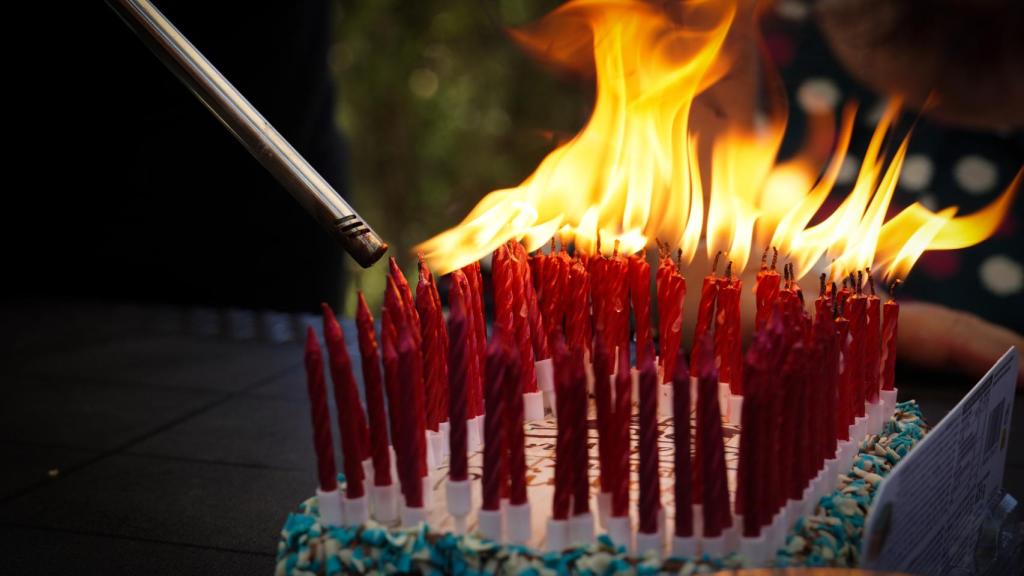 Las velas del cumple de Pepita.