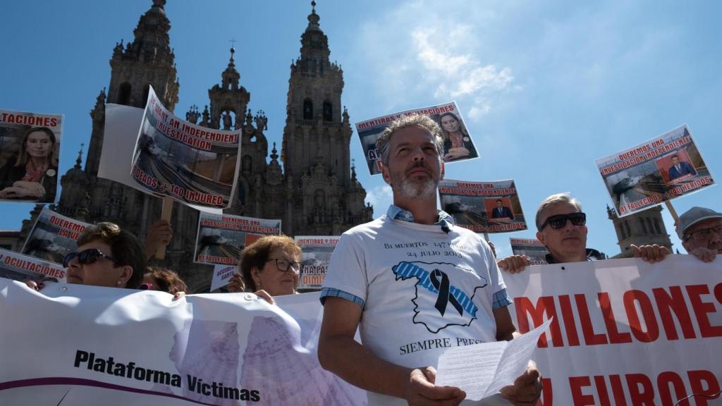 Manifestación en 2022 por las víctimas de Angrois.