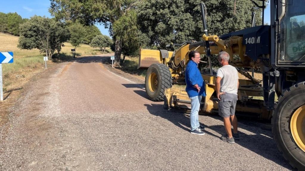 Carretera de Cobeta sobre la que se está actuando.
