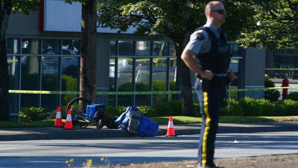 Policía en el lugar de los hechos.