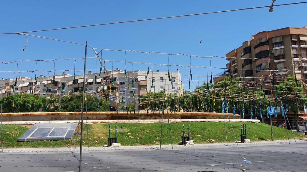 La fuente 'Monumental' de San Vicente del Raspeig antes de la Mascletà.