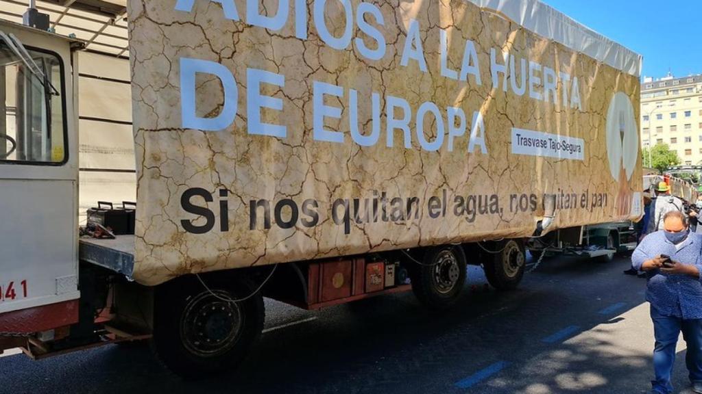 Una de las últimas concentraciones contra el recorte del trasvase.