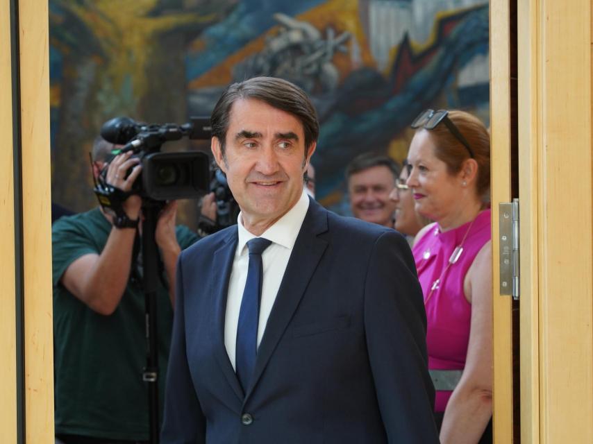 El consejero de Medio Ambiente, Juan Carlos Suárez-Quiñones, durante su comparecencia de este martes en las Cortes.