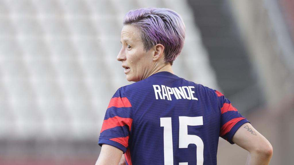 Megan Rapinoe, en un partido de la selección de Estados Unidos de fútbol femenino