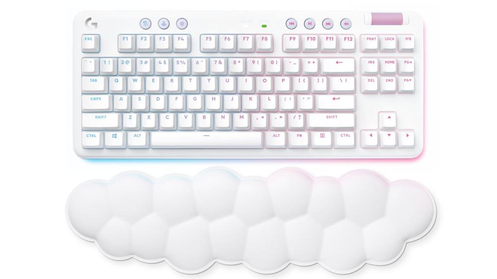 Teclado G715 inalámbrico junto con el reposamuñecas