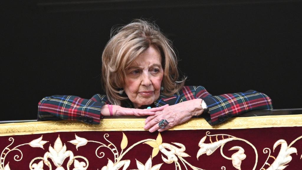 María Teresa Campos durante la Semana Santa malagueña en abril de 2022.