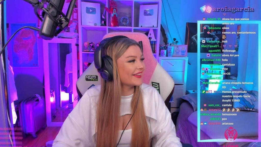 Aroyitt en un directo de Twitch.