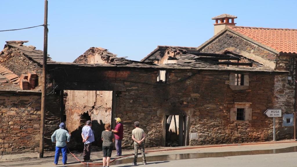 Incendio de Losacio de Alba en Zamora.