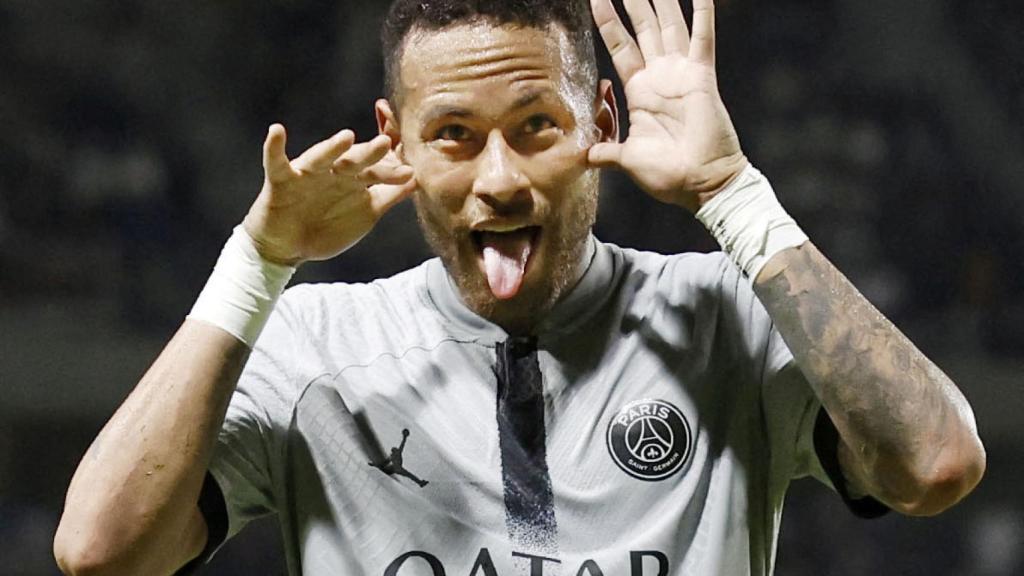 Neymar celebra un gol con el PSG