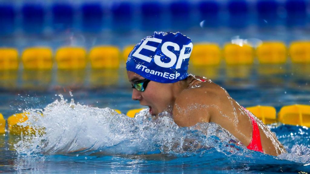 Catalina Cerró durante una competición con España