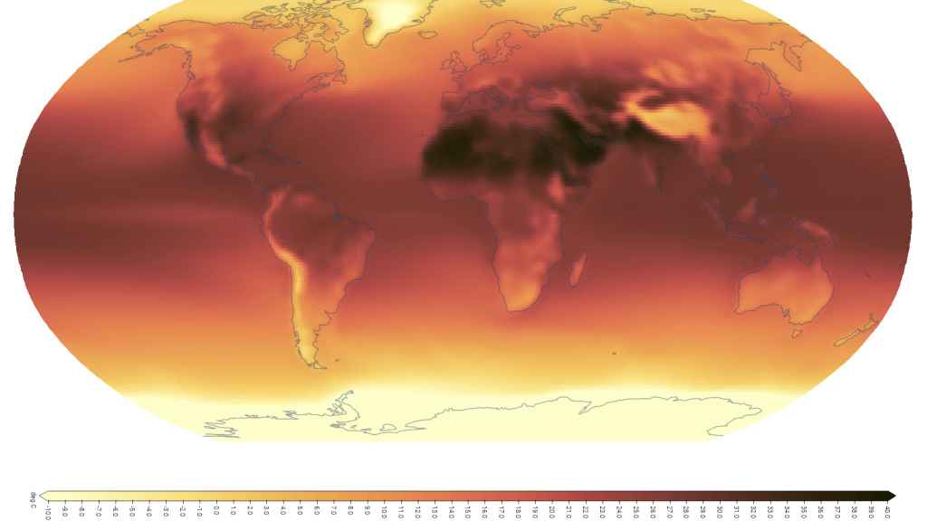 Predicciones para este siglo de aumento de la temperatura media global (+1,5ºC) de junio a agosto.