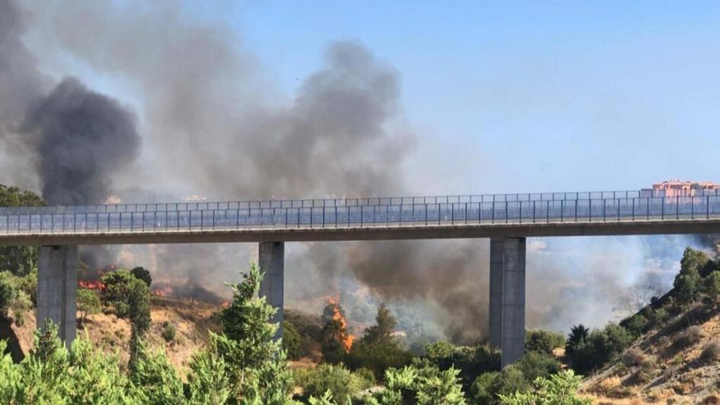 Imagen del incendio en Benahavís.