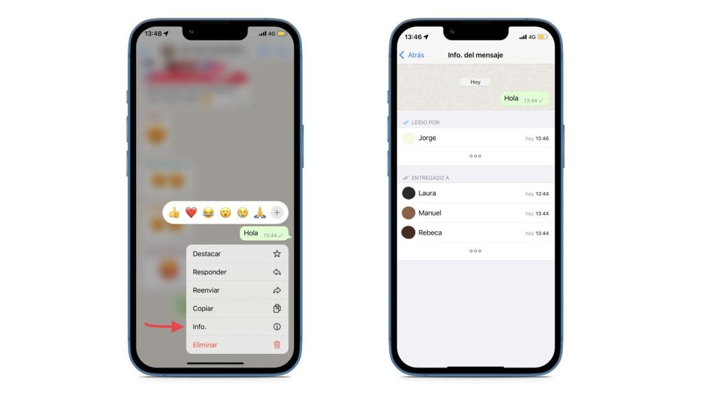 El truco permite ver quién ha leído un mensaje de WhatsApp.