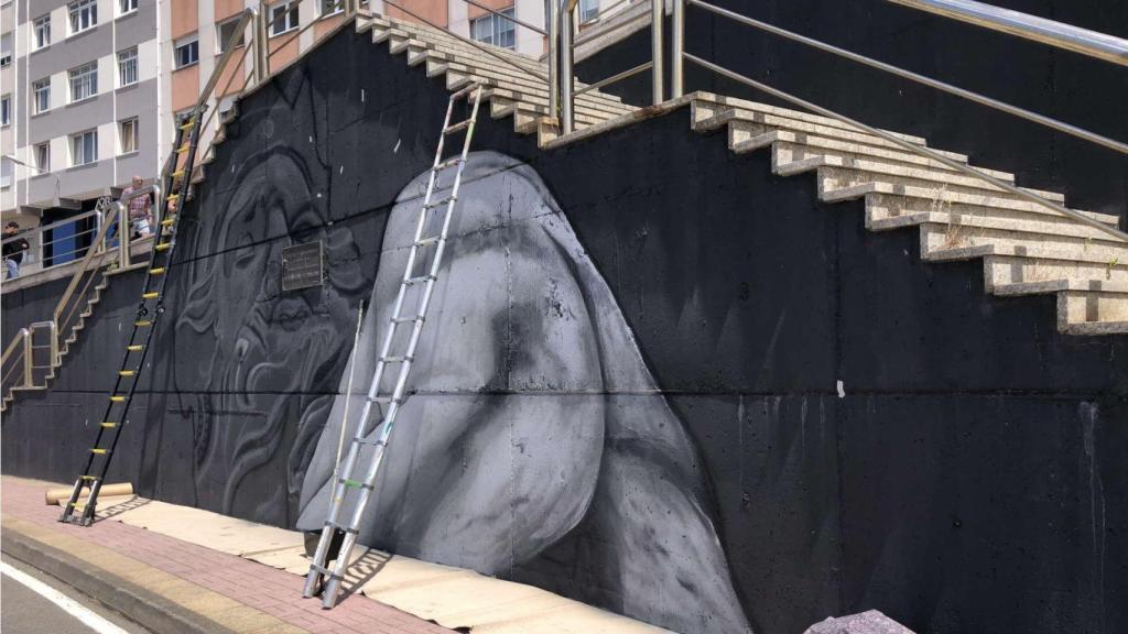 Obra de Diego As en A Lagoas de A Coruña