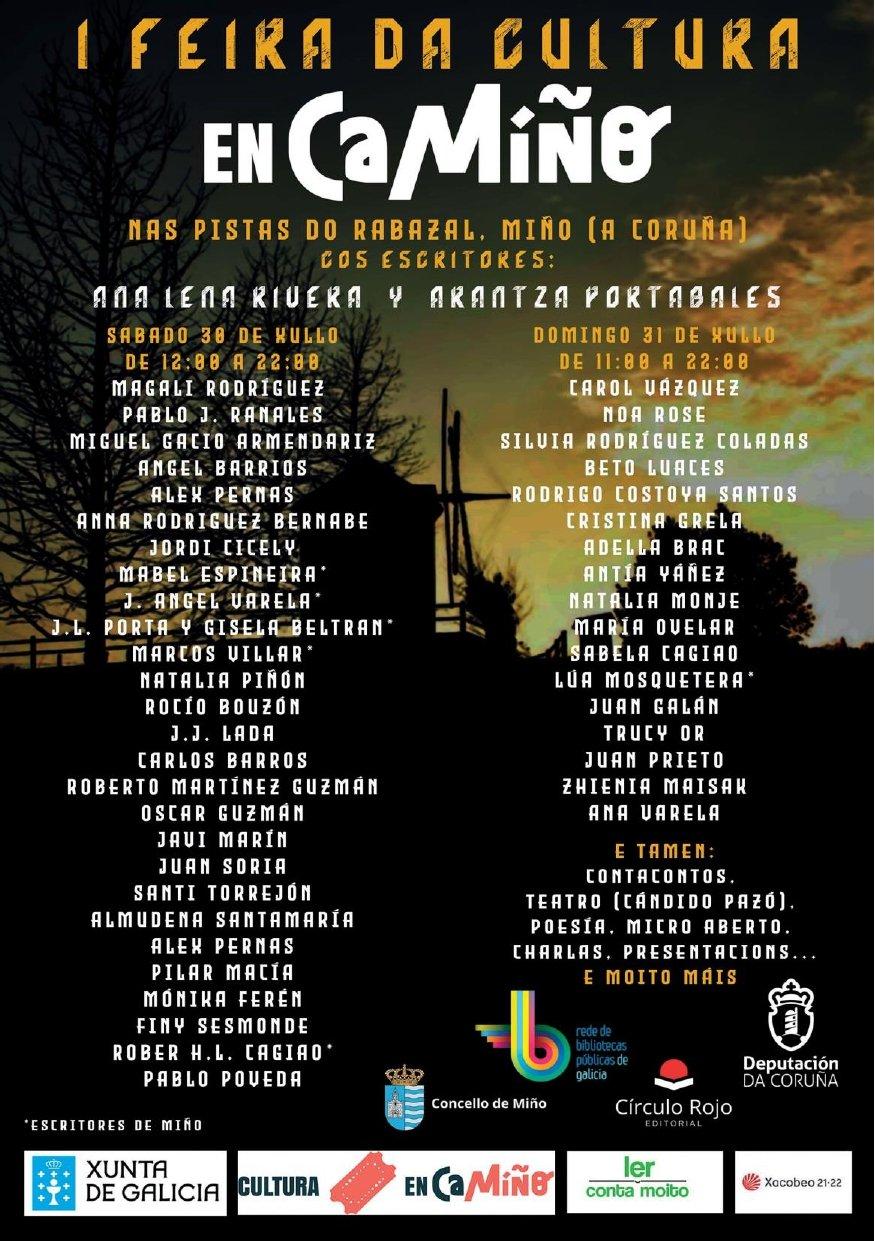 Cartel de la I Feira da Cultura EnCamiño (Concello de Miño).