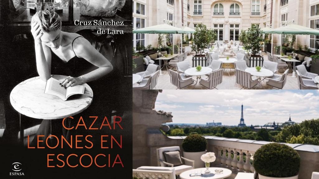 Portada de Cazar Leones en Escocia y el Hotel de Crillon.