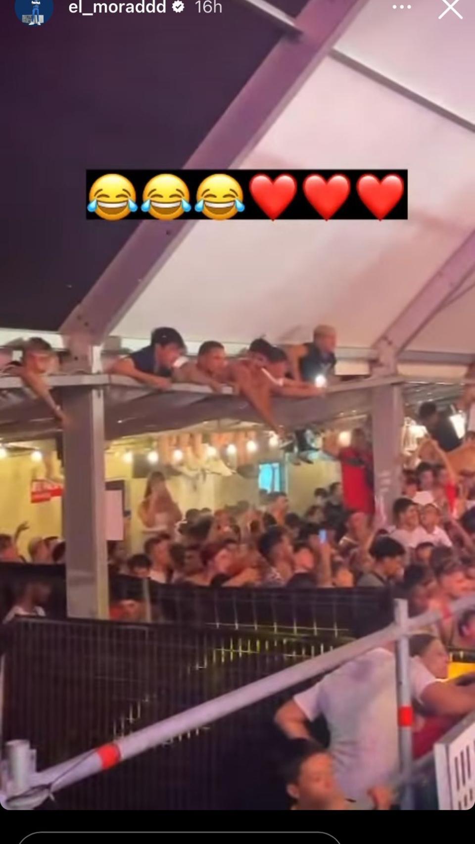 El storie al que se refiere Lucía.