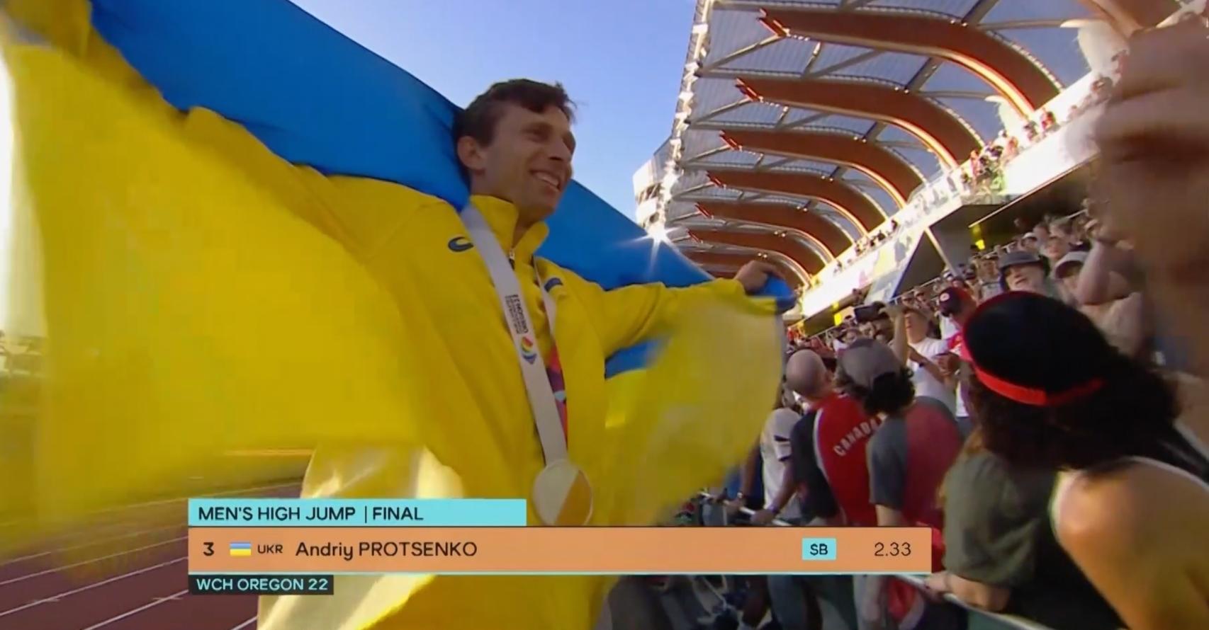 Andriy Protsenko, durante el Mundial de Eugene