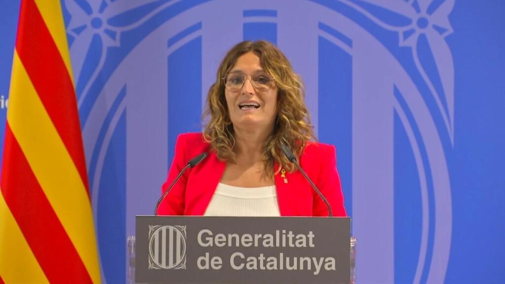 La consejera de Presidencia de la Generalitat, Laura Vilagrà, este miércoles tras la Mesa de Diálogo.