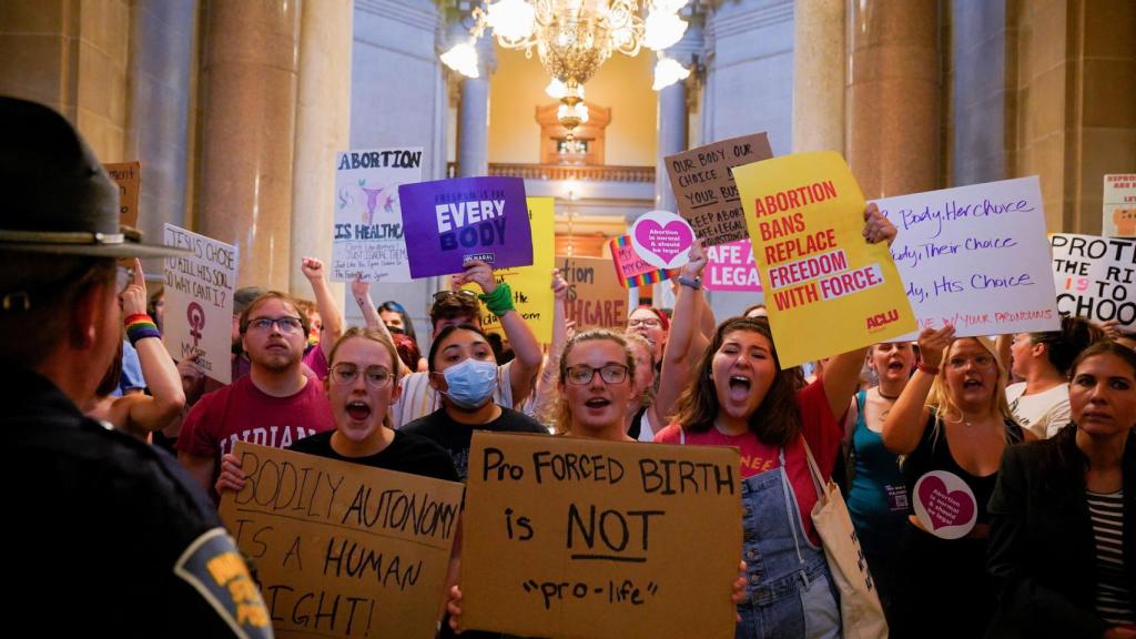 Protesta a favor del aborto en Indianápolis, EEUU.