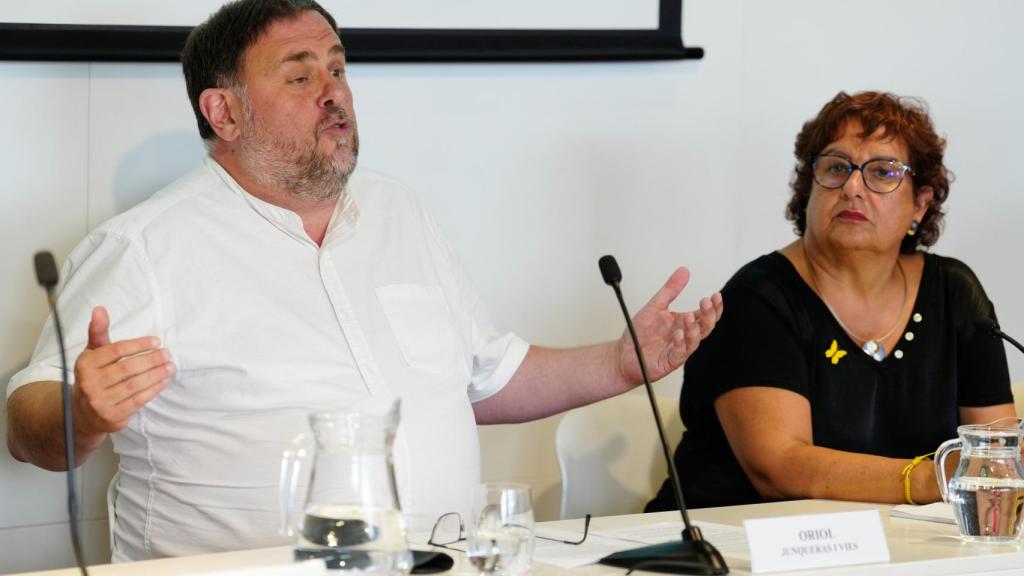 Oriol Junqueras durante una rueda de prensa.