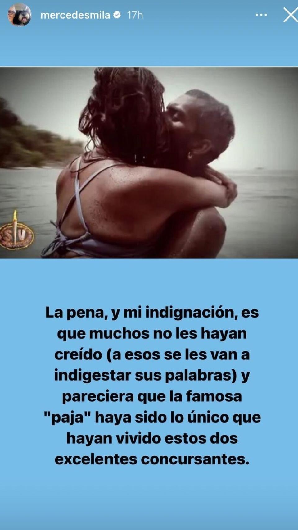 'Storie' de Mercedes Milá en su Instagram.