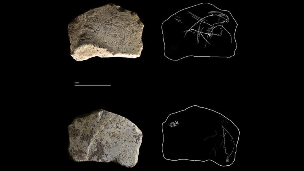 Imagen de la plaqueta y sus grabados.