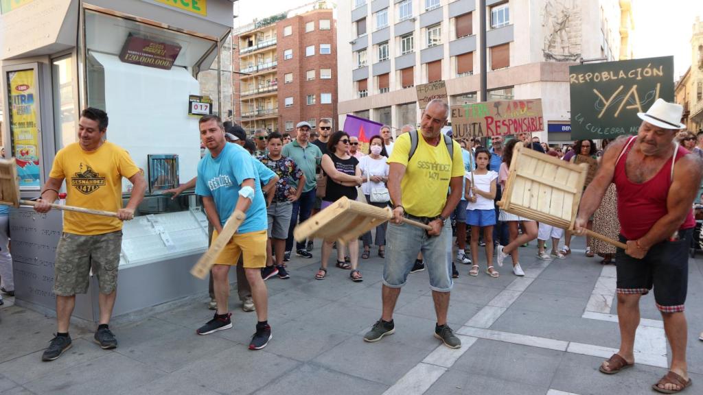 Momento de la protesta