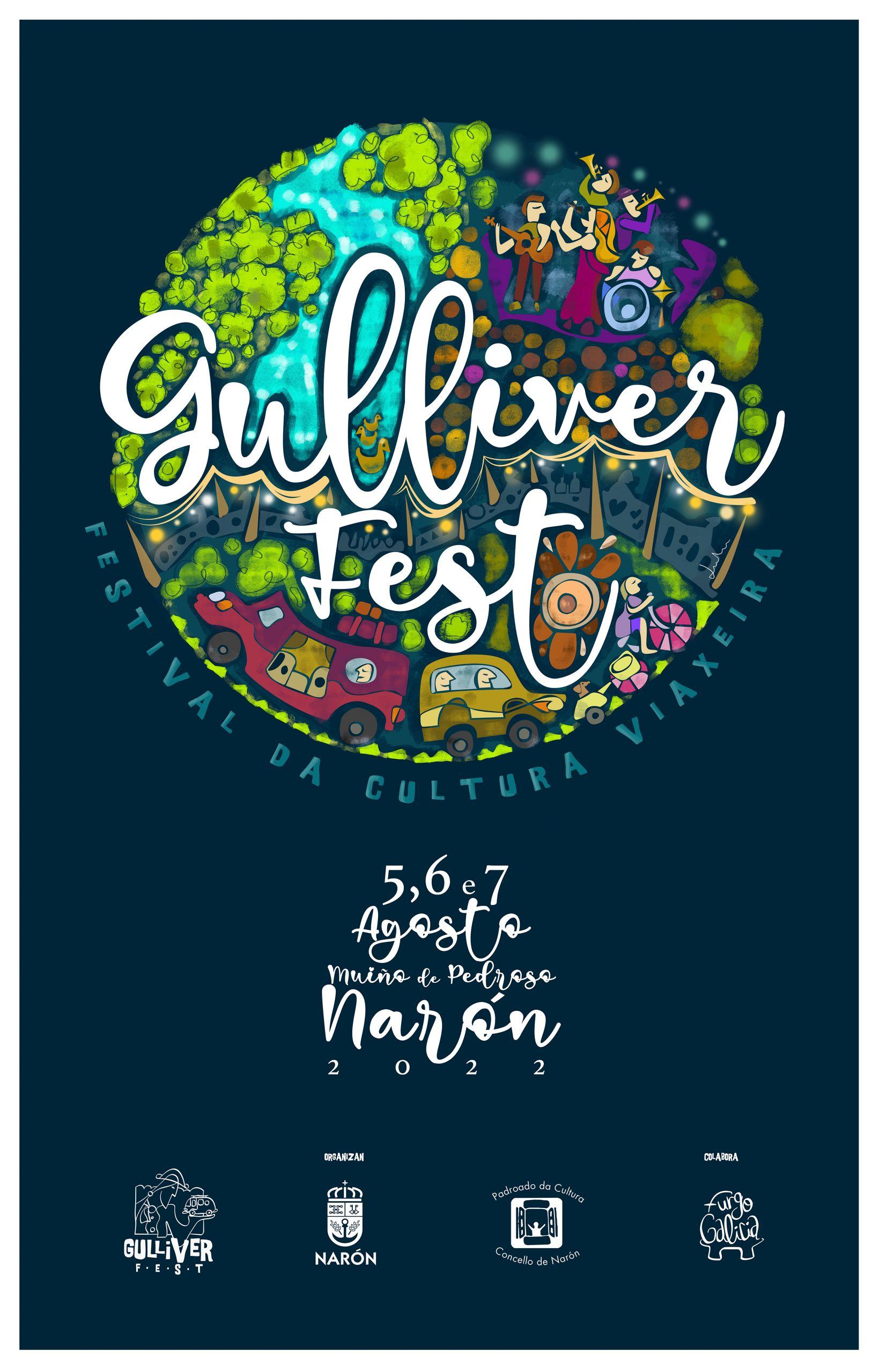 Cartel del Gulliver Fest celebrado en Narón (A Coruña)