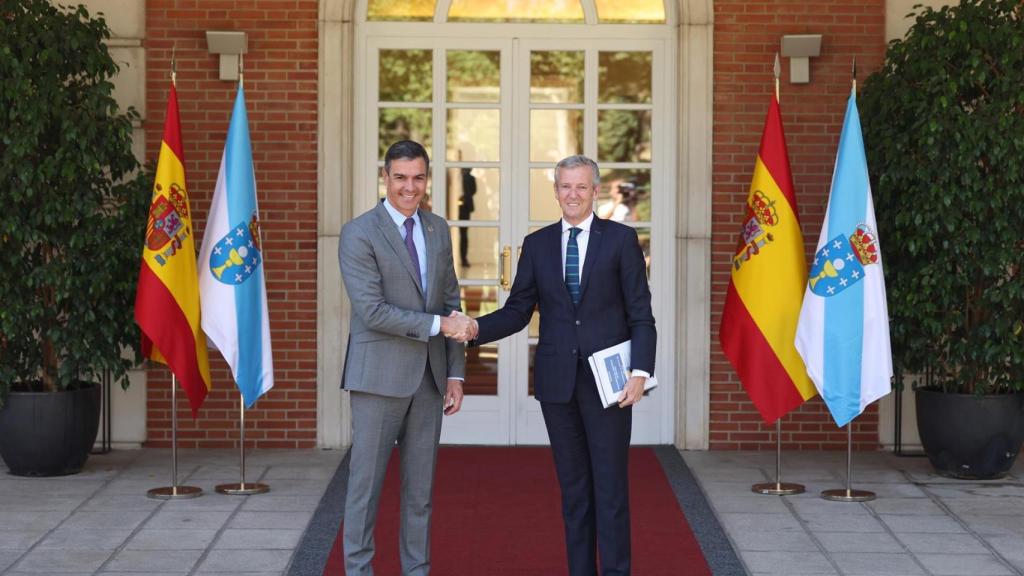 Sánchez y Rueda esta mañana en La Moncloa