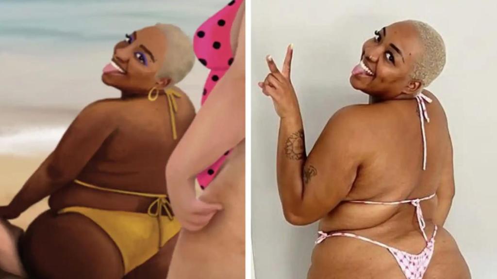 A la izquierda, la ilustración de la campaña del Ministerio. A la derecha, la fotografía original.