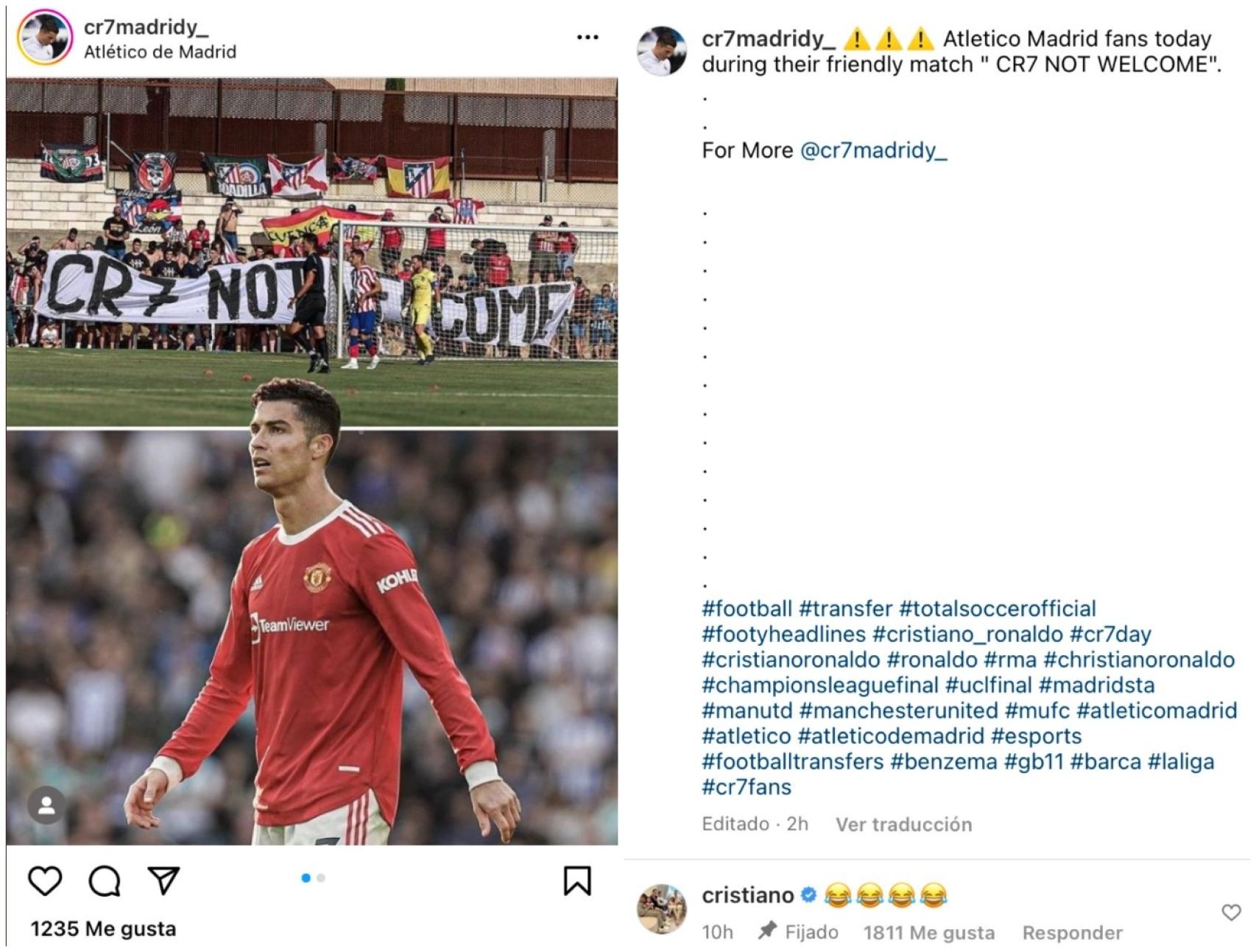 El comentario de Cristiano Ronaldo