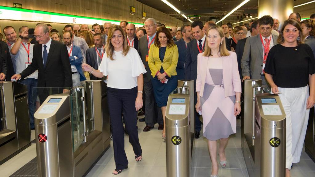 Imagen del acto de inauguración del Metro de Málaga el 31 de julio de 2014.