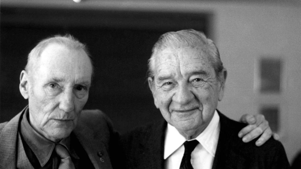 William Burroughs y el dibujante Charles Addams, 1986. Foto: Universidad Estatal de Arizona