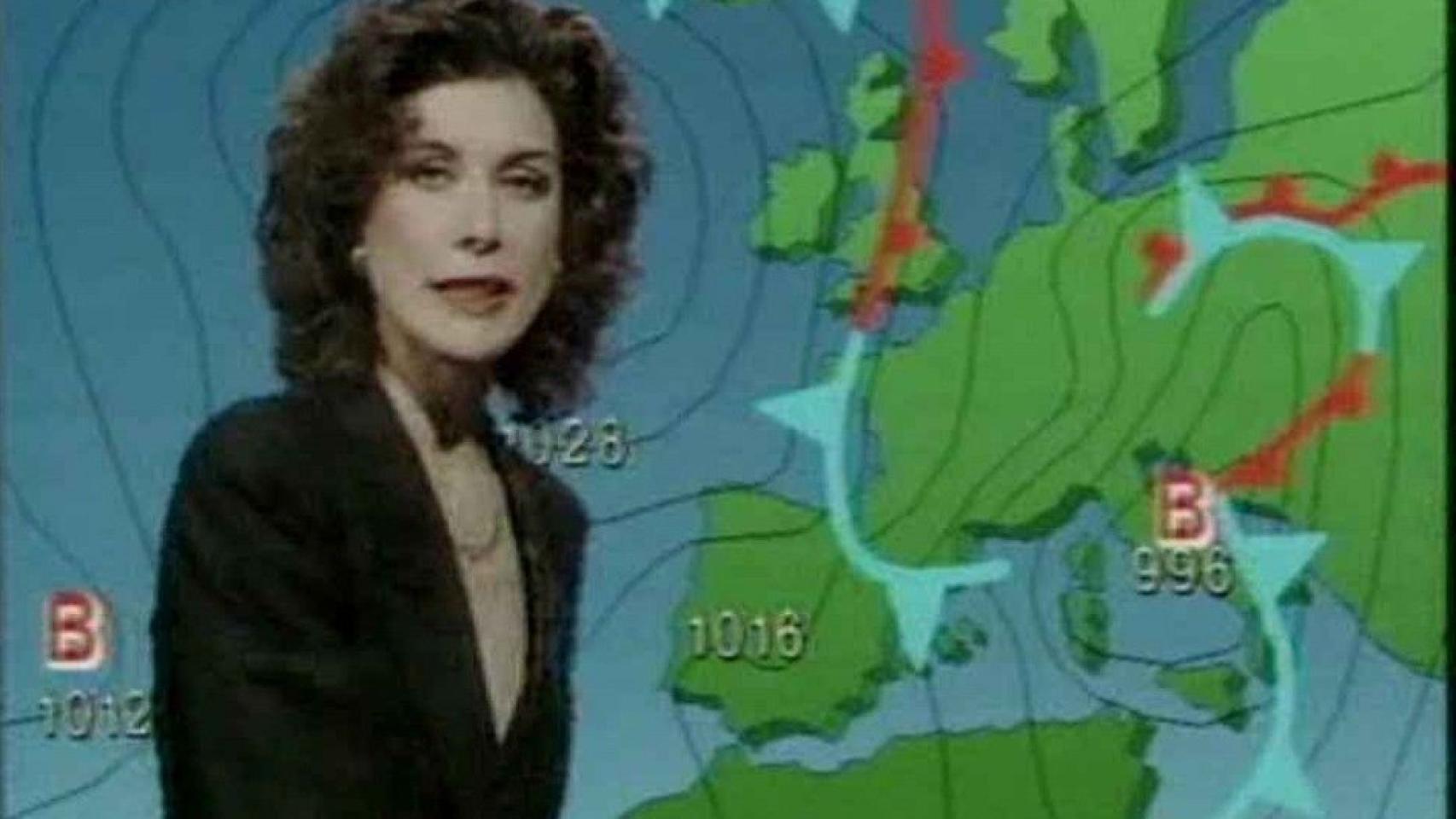 Charo Pascual, durante su etapa como meteoróloga de TVE.