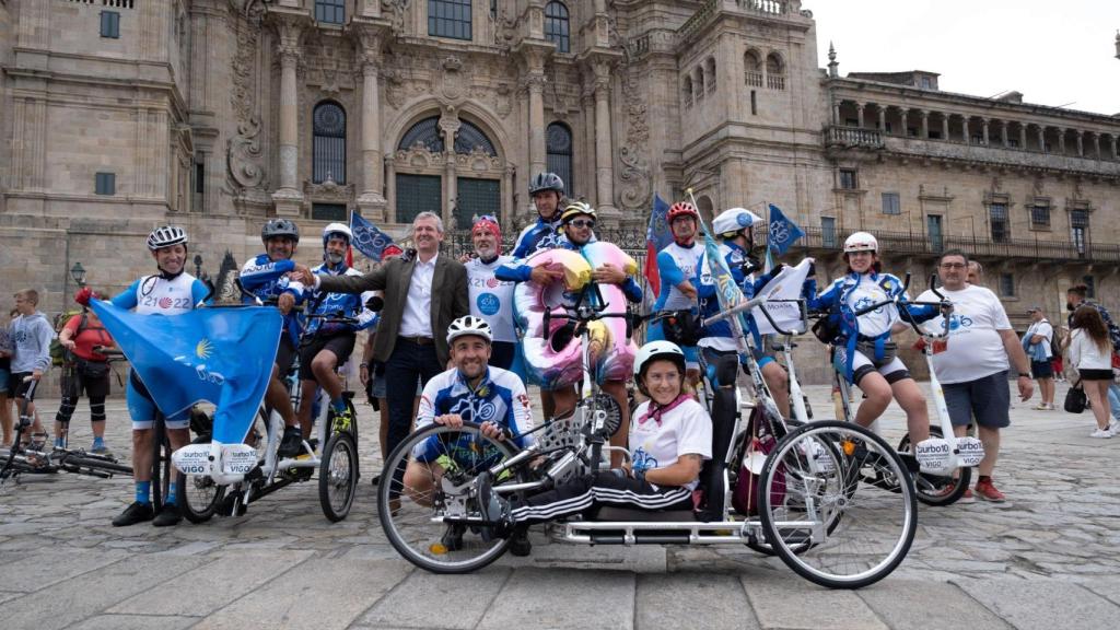 Llegada de DisCamino al Obradoiro.