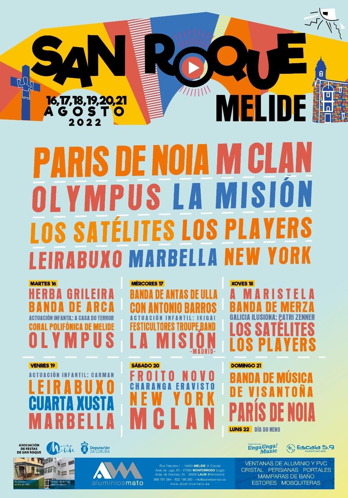 Cartel de las fiestas de San Roque 2022