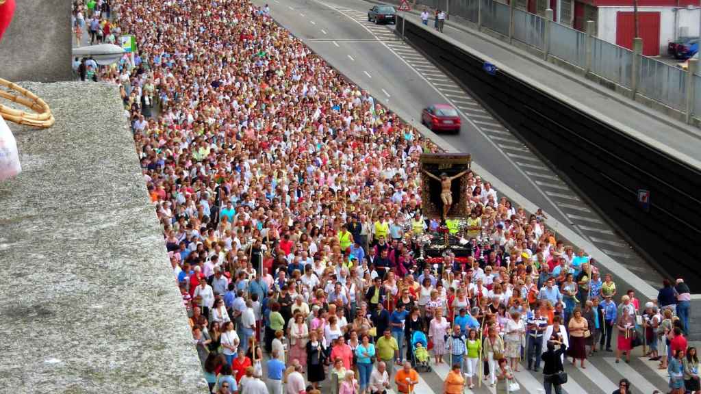 Procesión del Cristo de la Victoria en Vigo.