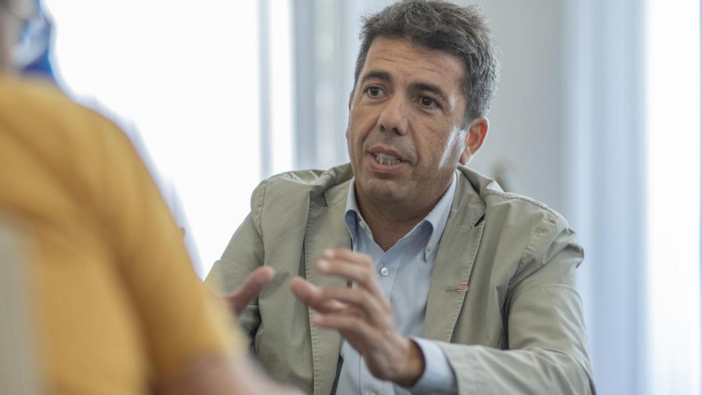 Mazón, durante la entrevista concedida a EL ESPAÑOL.