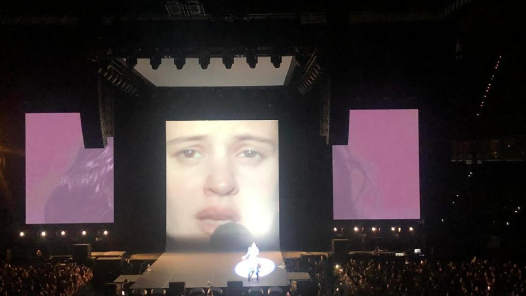 Uno de los momentos del conciertos de Rosalía en el Coliseum de  A Coruña
