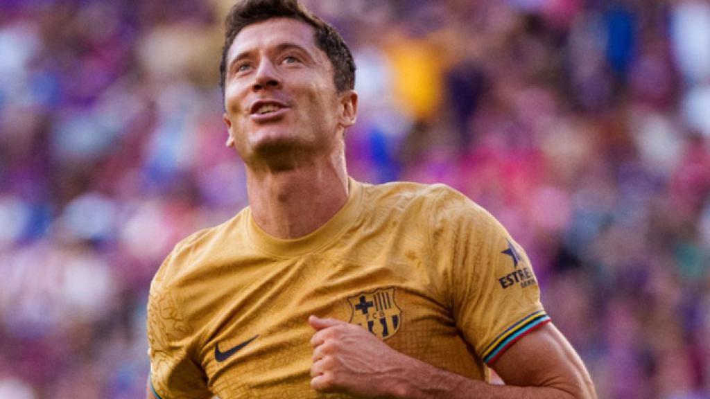 Robert Lewandowski, en un partido del FC Barcelona