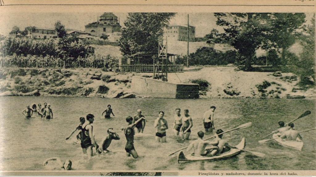 El blog Toledo Olvidado despide el mes de julio con una impagable foto del Tajo en los años 30